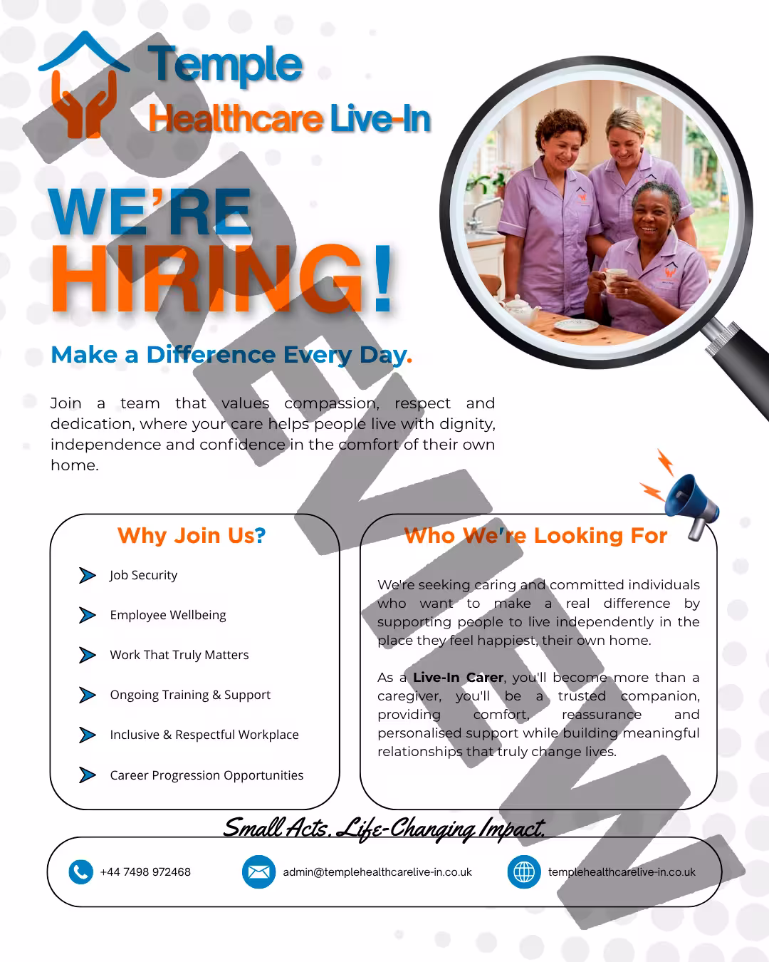 Flyer Temple Healthcare Group